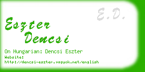 eszter dencsi business card